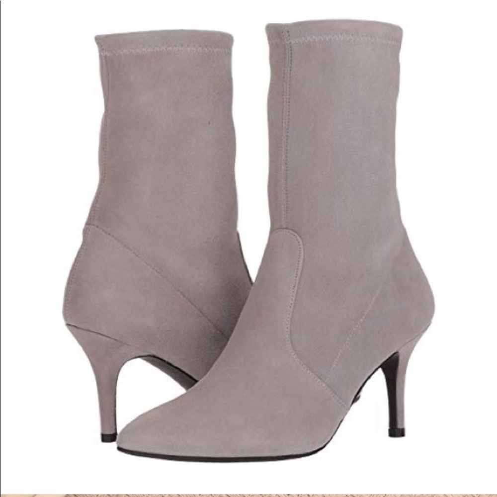 NWT-Stuart Weitzman Cling Suede Stretch Sock Booties